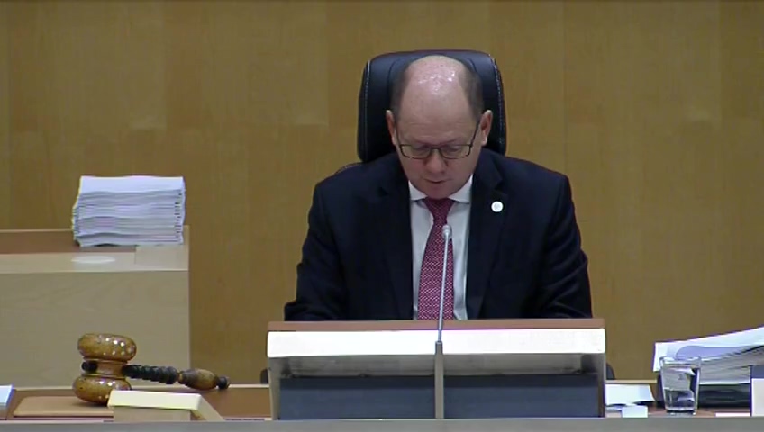 Stillbild från debatten i kammaren
