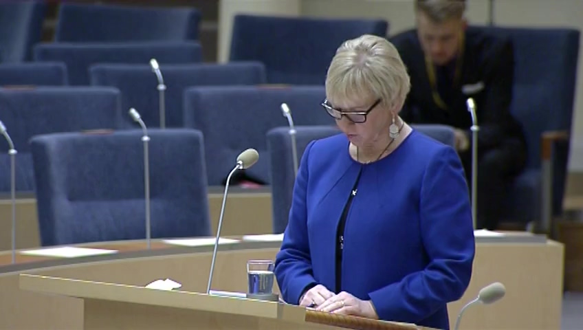 Stillbild från Interpellationsdebatt: Kabinettssekreterarens besök i Moskva 