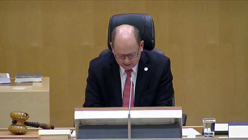 Stillbild från debatten i kammaren