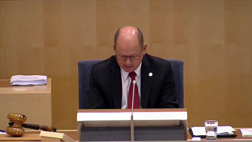 Stillbild från debatten i kammaren