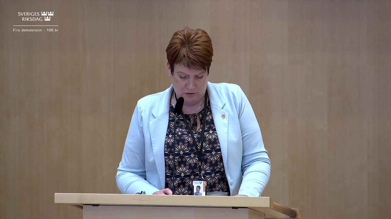 Stillbild från Debatt om förslag: Riksrevisionens rapport om Ekobrottsmyndighetens arbete mot den organiserade ekonomiska brottsligheten