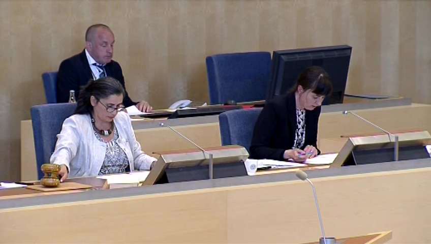 Stillbild från debatten i kammaren