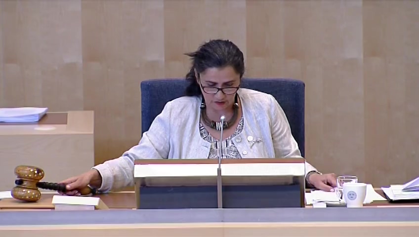 Stillbild från debatten i kammaren