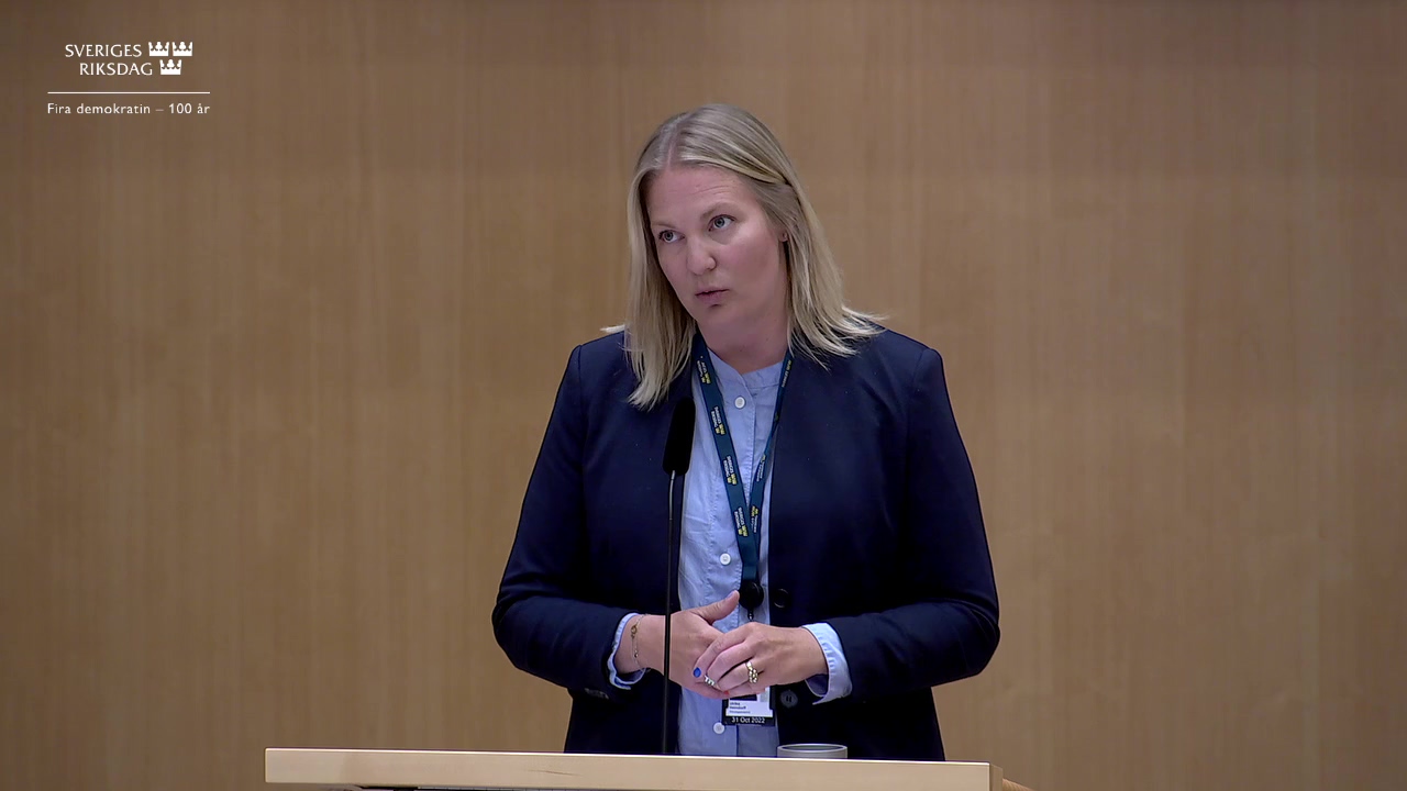 Stillbild från Debatt om förslag: Stärkt rätt till personlig assistans vid behov av egenvård