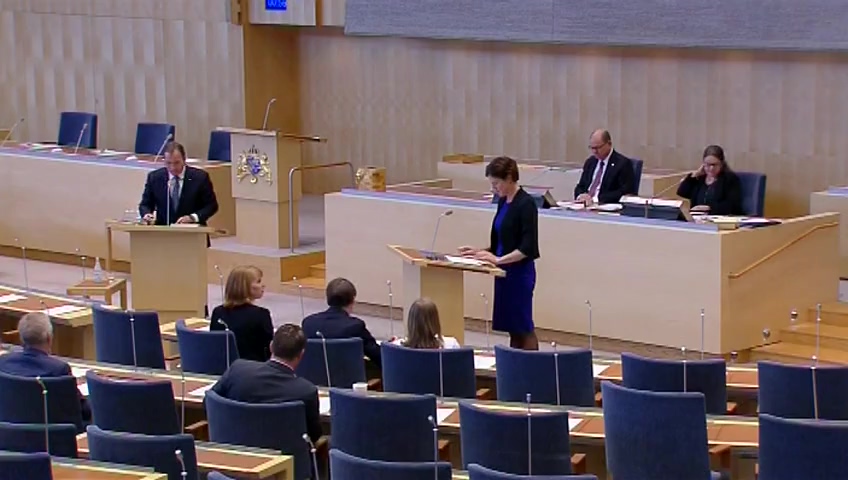 Stillbild från Statsministerns frågestund: Statsministerns frågestund