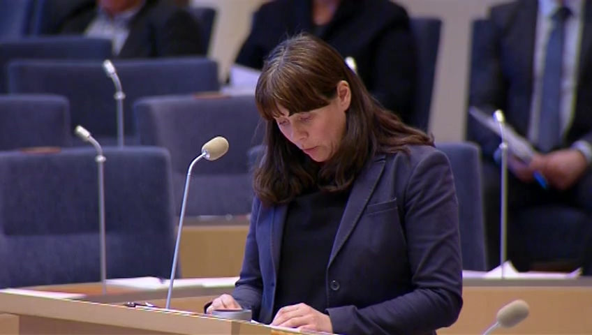 Stillbild från Interpellationsdebatt: Ett eventuellt godkännande av giftiga bly- och kadmiumfärger i EU