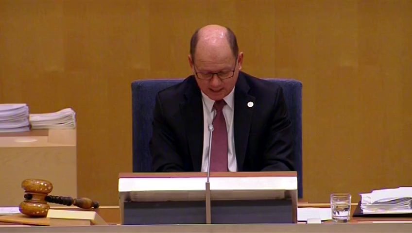 Stillbild från debatten i kammaren