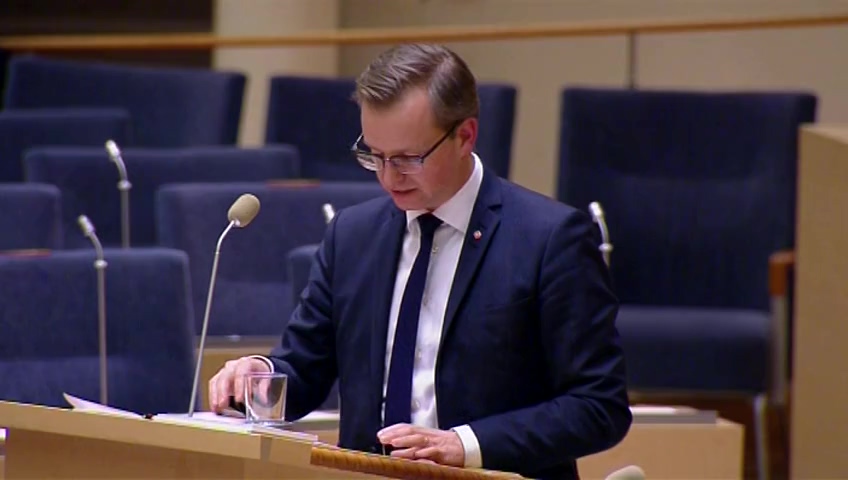 Stillbild från Interpellationsdebatt: SBAB - ägardirektiv för att stötta gles- och landsbygd