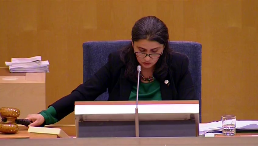 Stillbild från debatten i kammaren