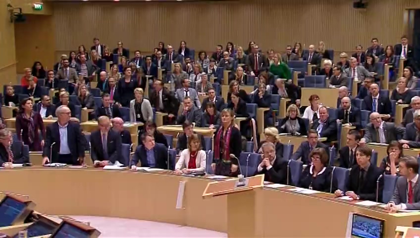 Stillbild från debatten i kammaren