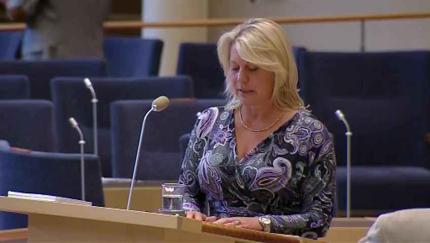 Stillbild från Interpellationsdebatt: Höjda fartböter vid vägarbeten