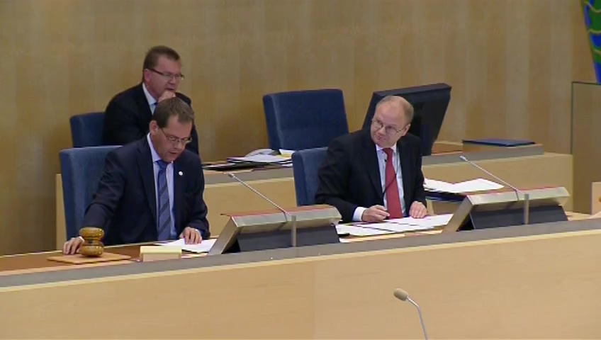 Stillbild från debatten i kammaren