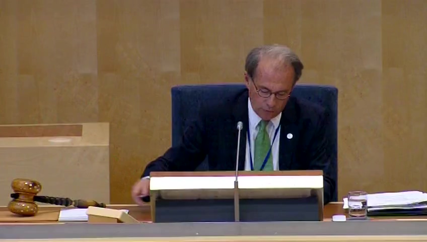 Stillbild från debatten i kammaren