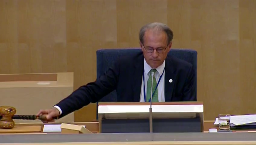 Stillbild från debatten i kammaren