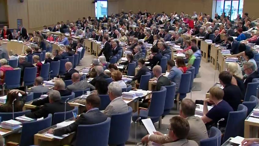 Stillbild från debatten i kammaren