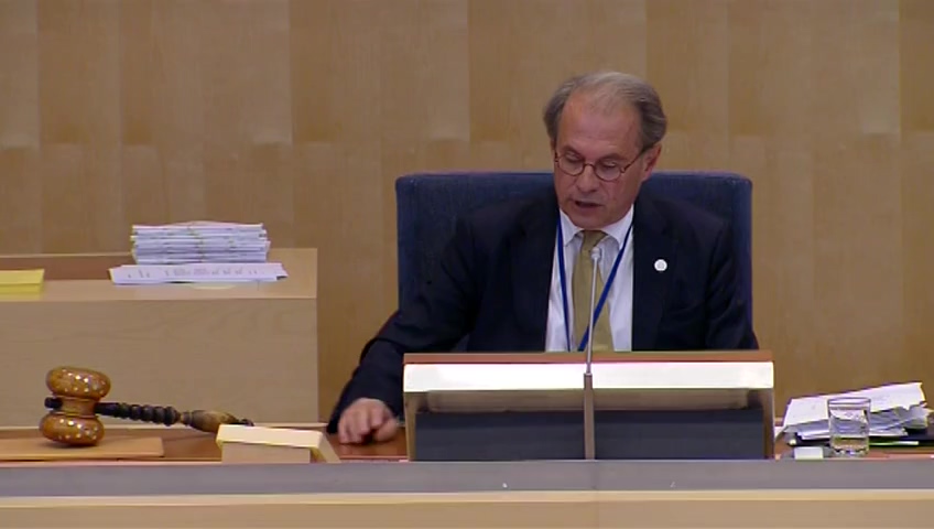 Stillbild från debatten i kammaren