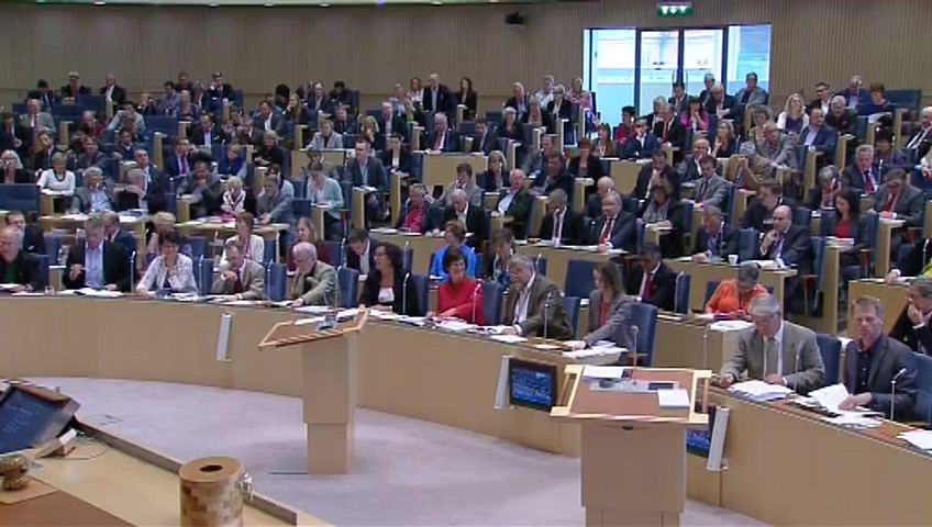Stillbild från debatten i kammaren