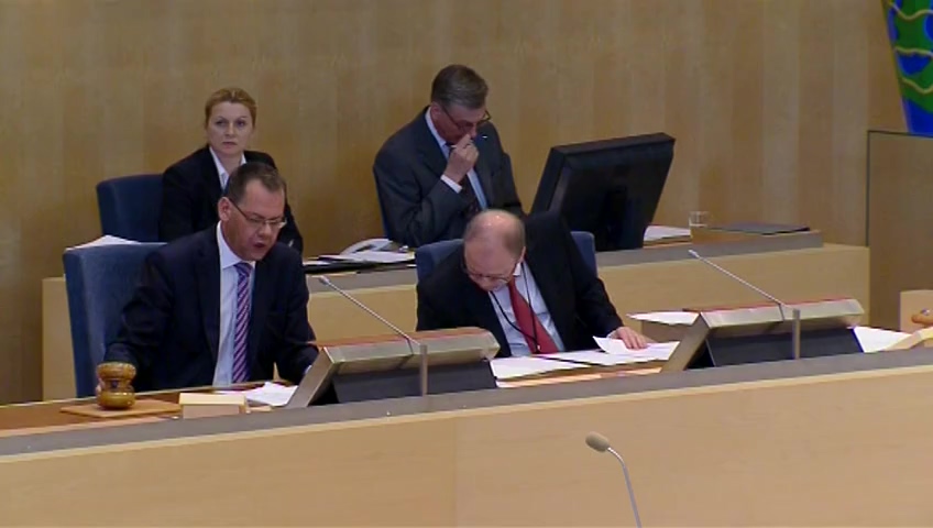 Stillbild från debatten i kammaren