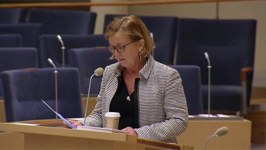 Stillbild från Interpellationsdebatt: Kvotering till bolagsstyrelser
