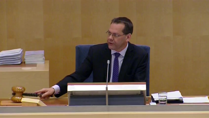Stillbild från debatten i kammaren