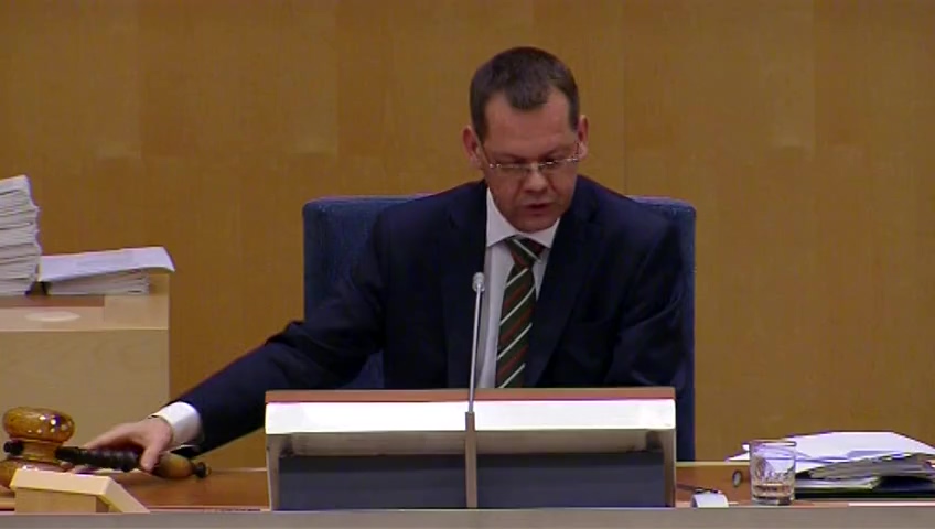Stillbild från debatten i kammaren