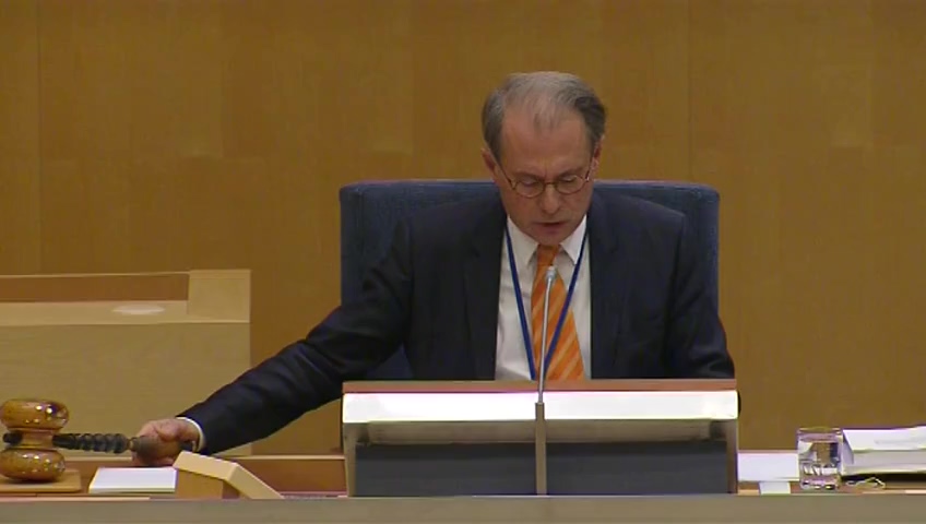 Stillbild från debatten i kammaren