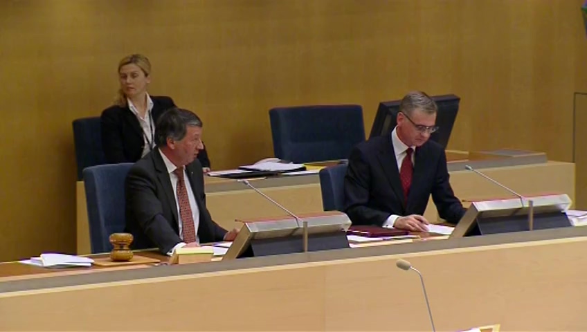 Stillbild från debatten i kammaren