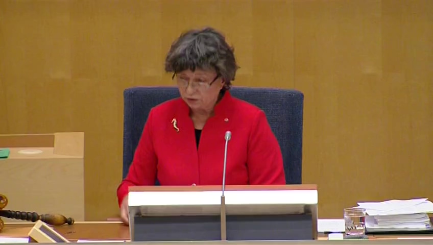 Stillbild från debatten i kammaren