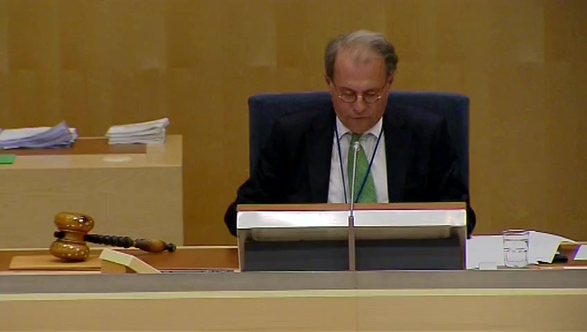 Stillbild från debatten i kammaren