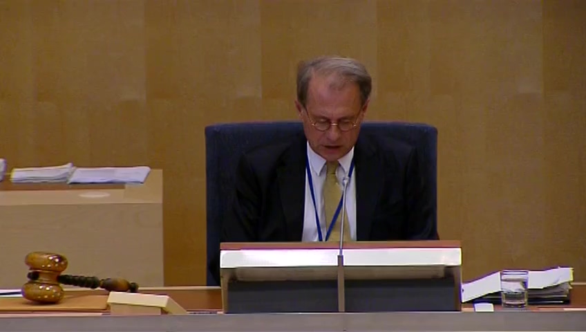 Stillbild från debatten i kammaren
