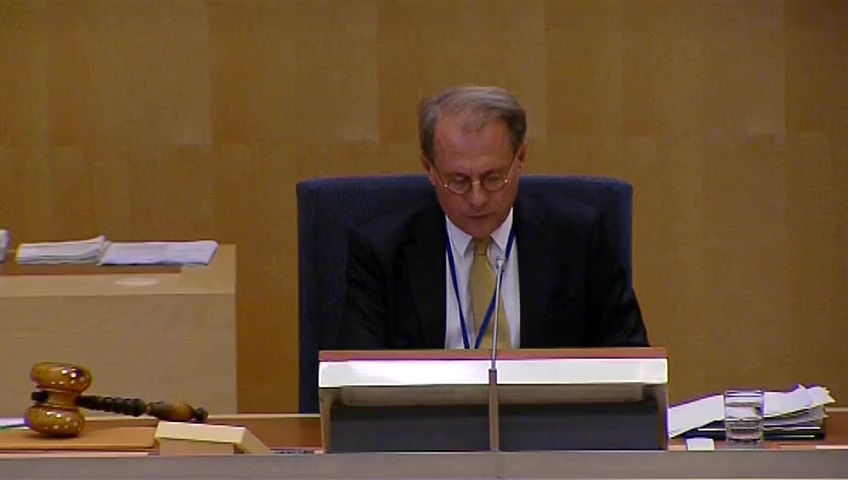 Stillbild från debatten i kammaren