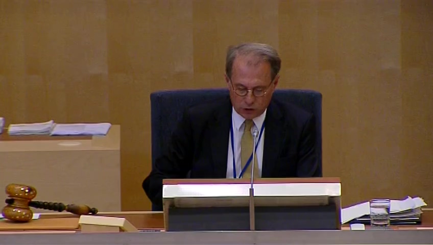 Stillbild från debatten i kammaren