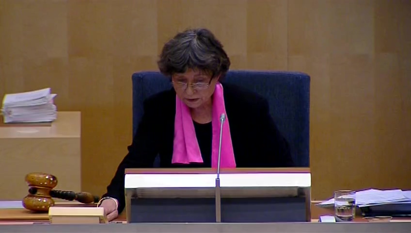 Stillbild från debatten i kammaren