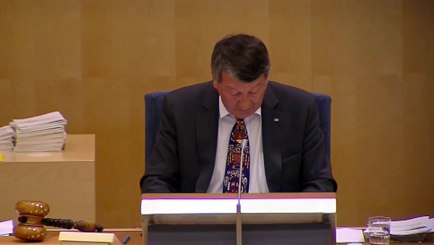 Stillbild från debatten i kammaren