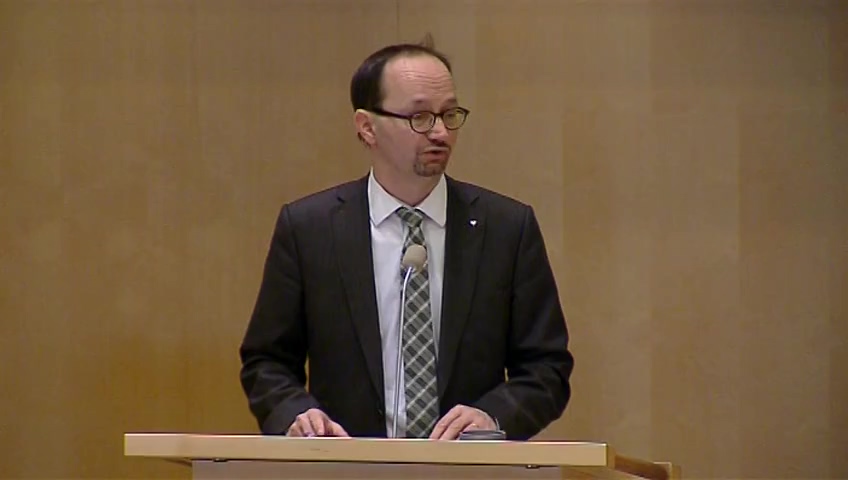 Stillbild från debatten i kammaren