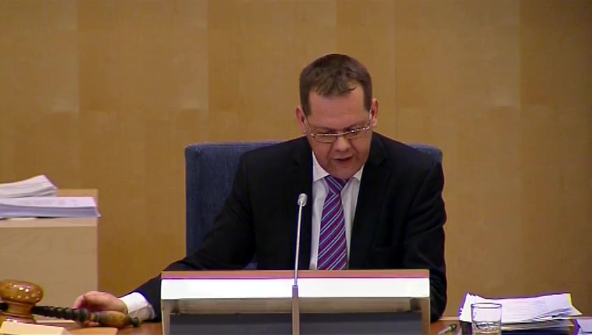 Stillbild från debatten i kammaren