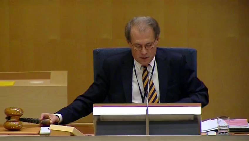 Stillbild från debatten i kammaren