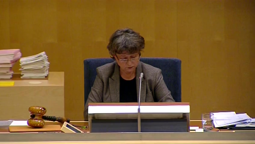 Stillbild från debatten i kammaren