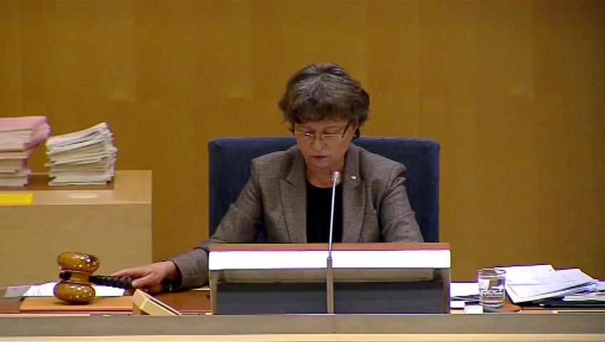 Stillbild från debatten i kammaren
