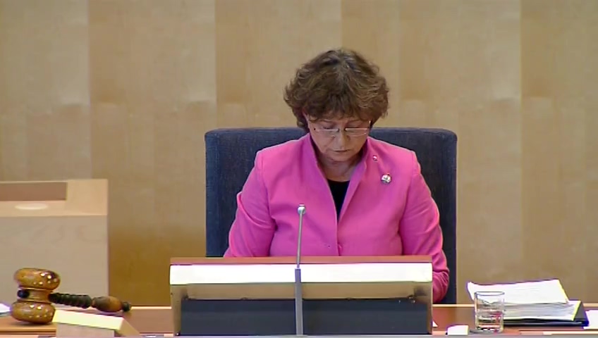 Stillbild från debatten i kammaren