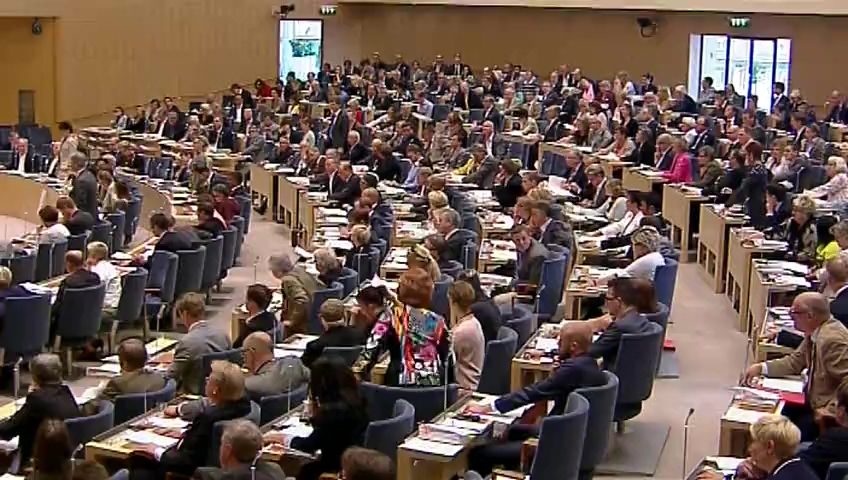 Stillbild från debatten i kammaren