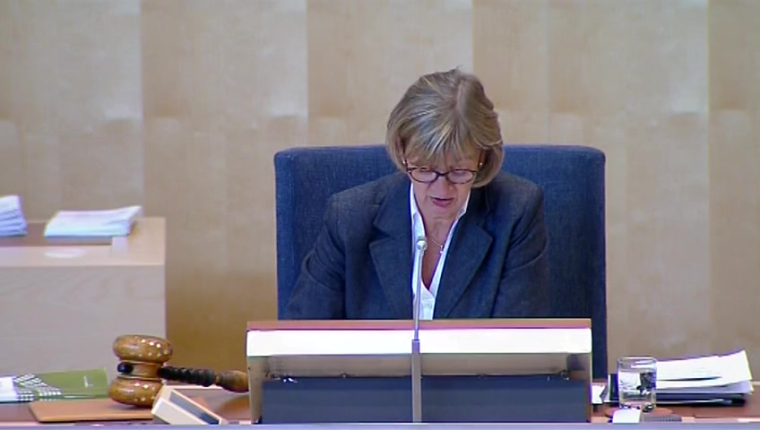 Stillbild från debatten i kammaren