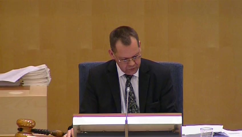 Stillbild från debatten i kammaren