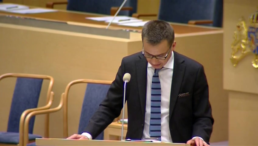 Stillbild från Interpellationsdebatt: Timvikariers utsatta situation i sjukförsäkringen