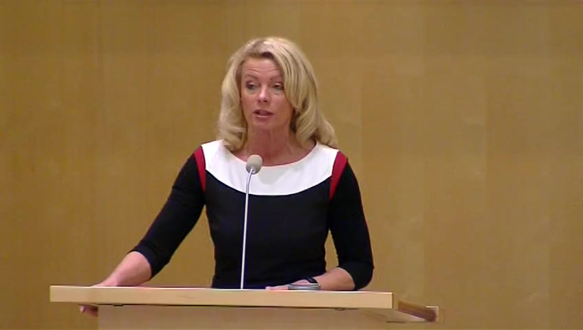 Stillbild från debatten i kammaren