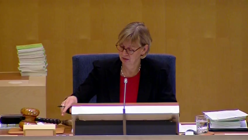 Stillbild från debatten i kammaren