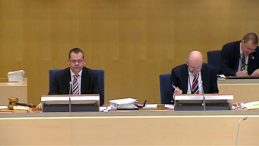 Stillbild från debatten i kammaren