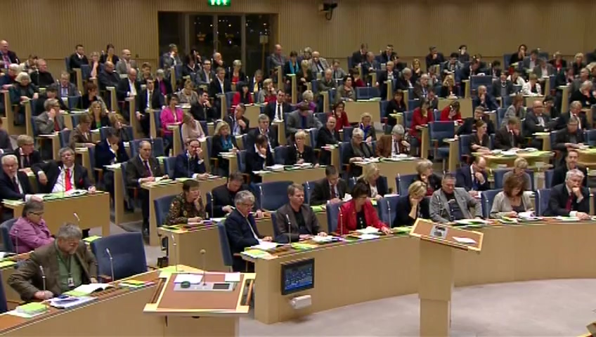 Stillbild från debatten i kammaren