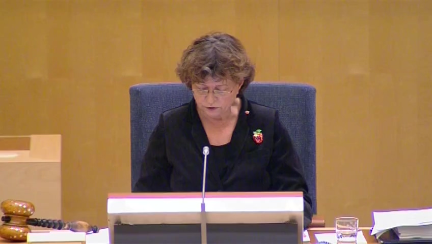 Stillbild från debatten i kammaren