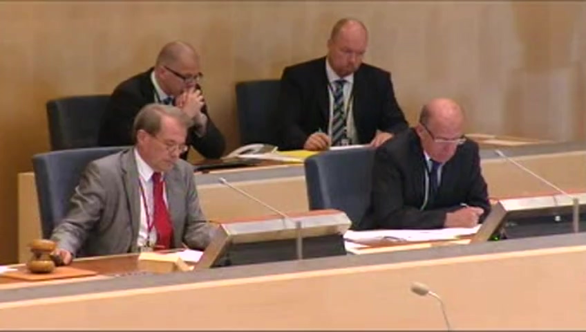 Stillbild från debatten i kammaren